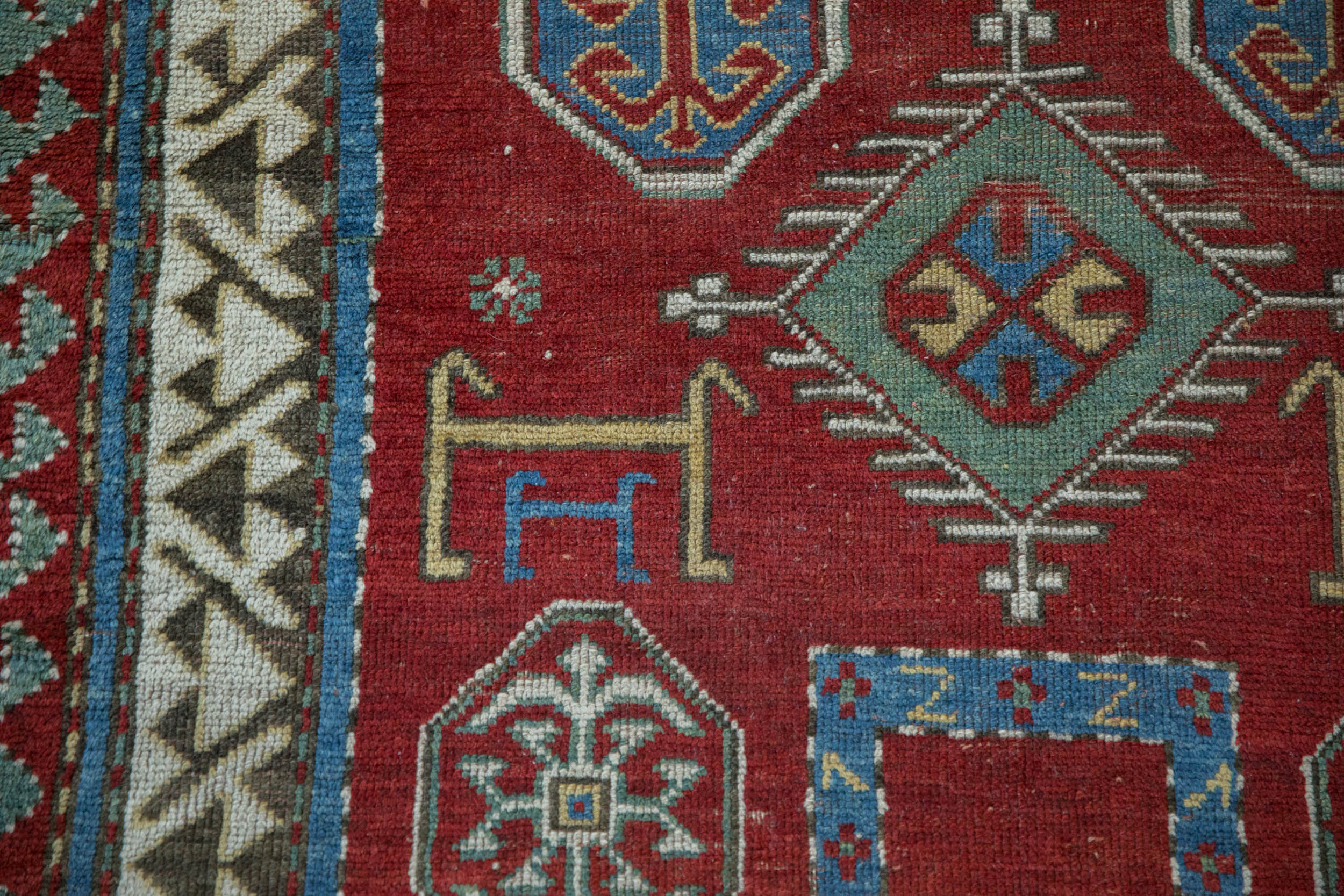 3.5x4.5 Antique Kazak Square Rug