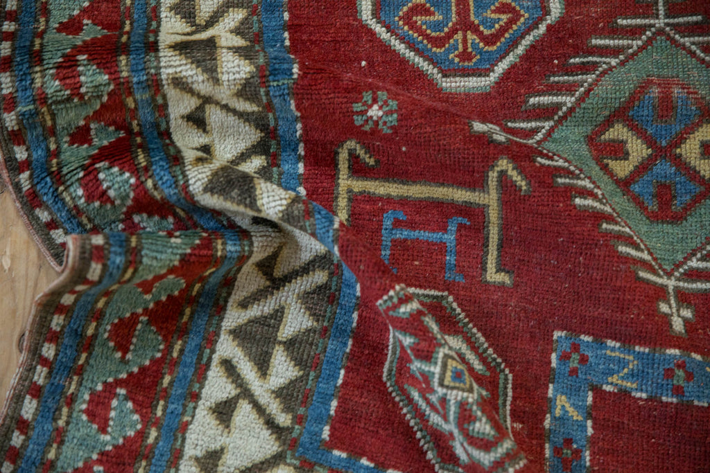 3.5x4.5 Antique Kazak Square Rug