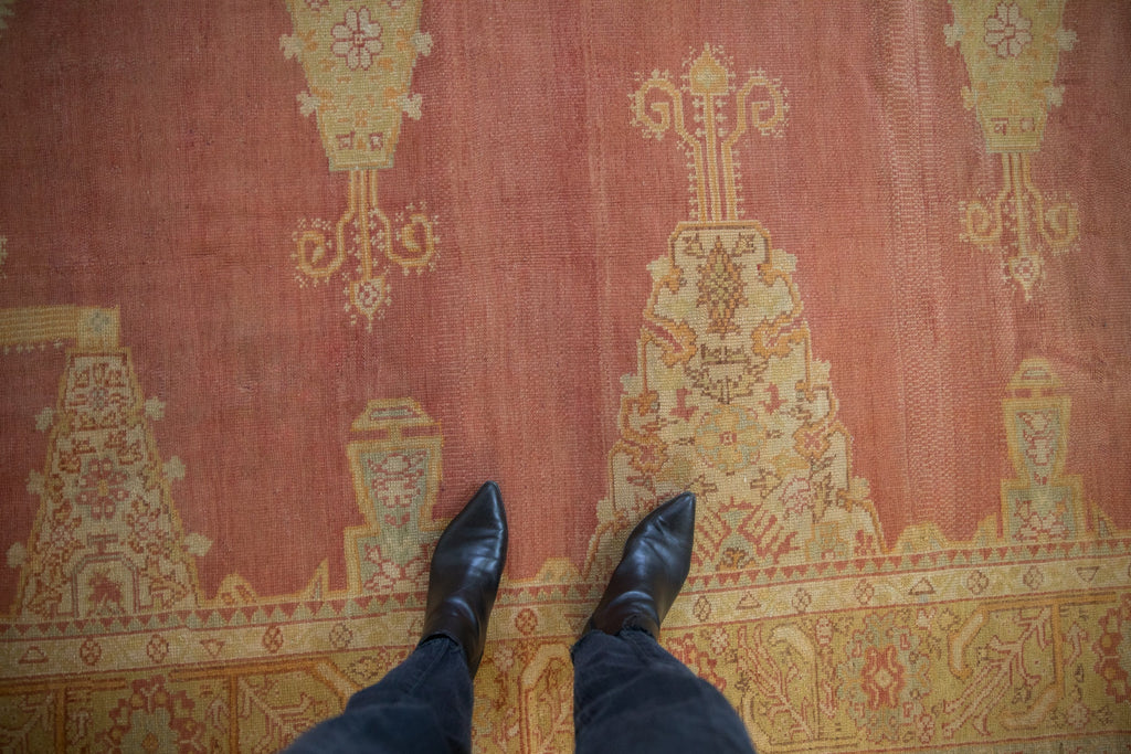 8.5x11.5 Vintage Distressed Oushak Carpet