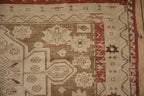 4x9.5 Antique Distressed Caucasian Rug Runner