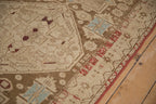 4x9.5 Antique Distressed Caucasian Rug Runner