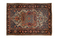 3.5x4.5 Antique Farahan Sarouk Square Rug