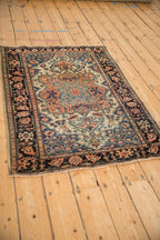 3.5x4.5 Antique Farahan Sarouk Square Rug