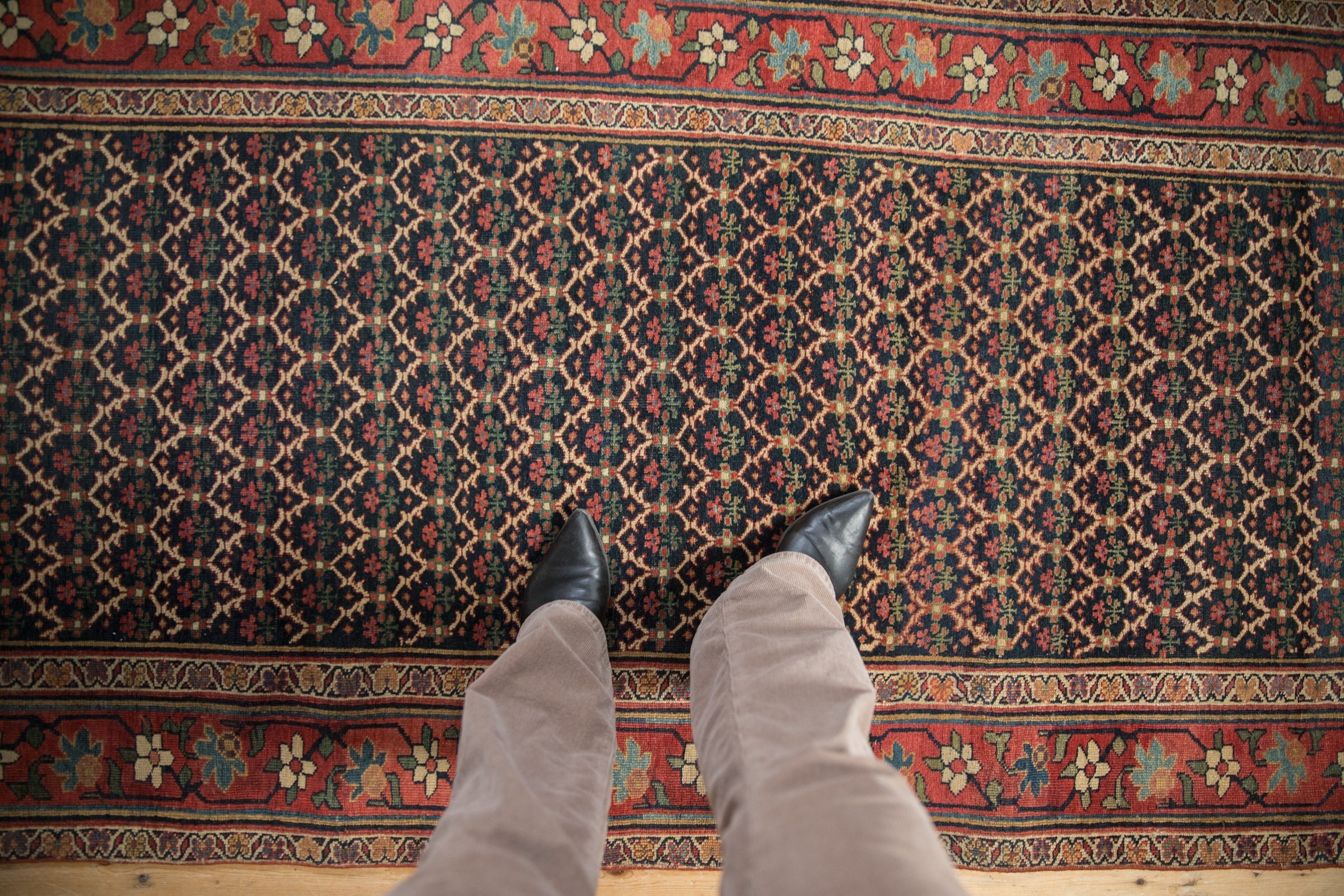 3.5x15 Antique Bijar Rug Runner
