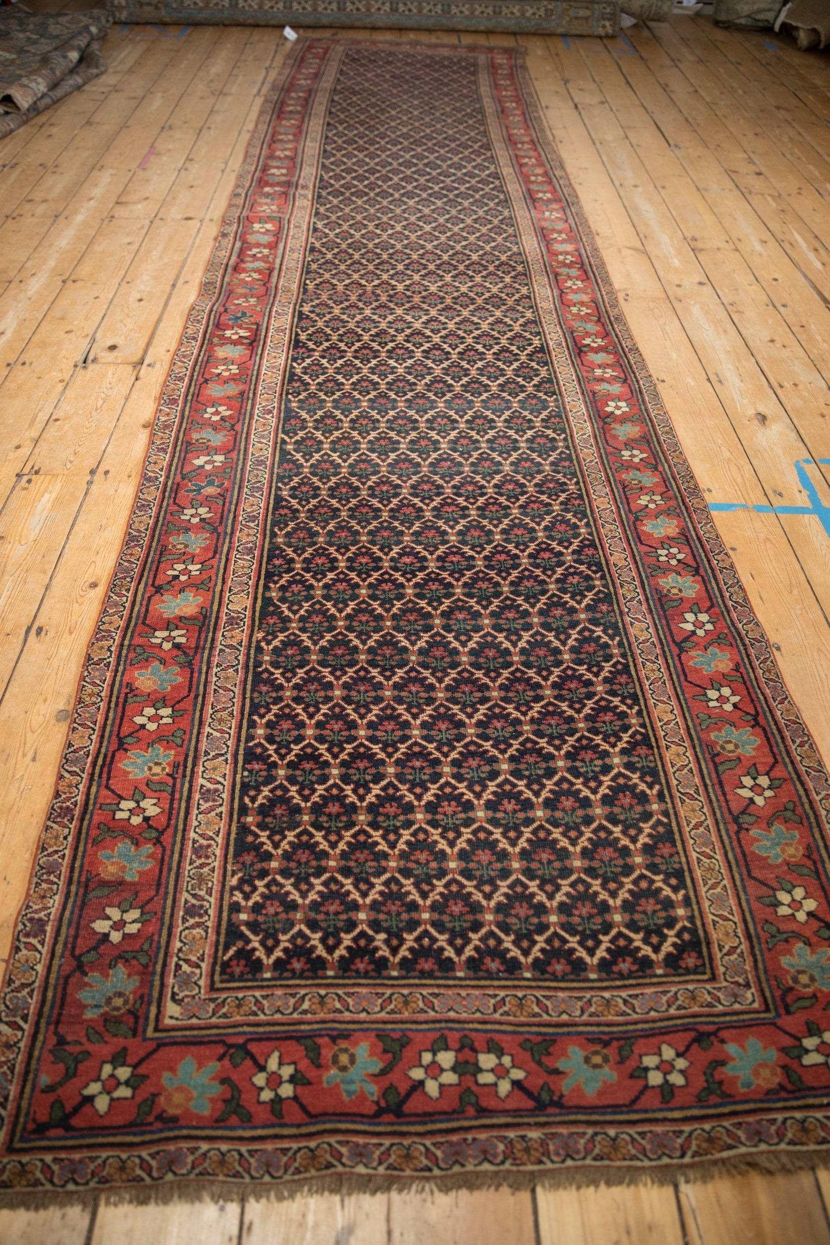 3.5x15 Antique Bijar Rug Runner