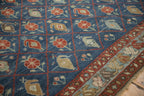 6.5x10.5 Antique Distressed Kurdish Carpet