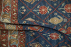 6.5x10.5 Antique Distressed Kurdish Carpet