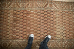 3.5x9.5 Vintage Distressed Hamadan Rug Runner