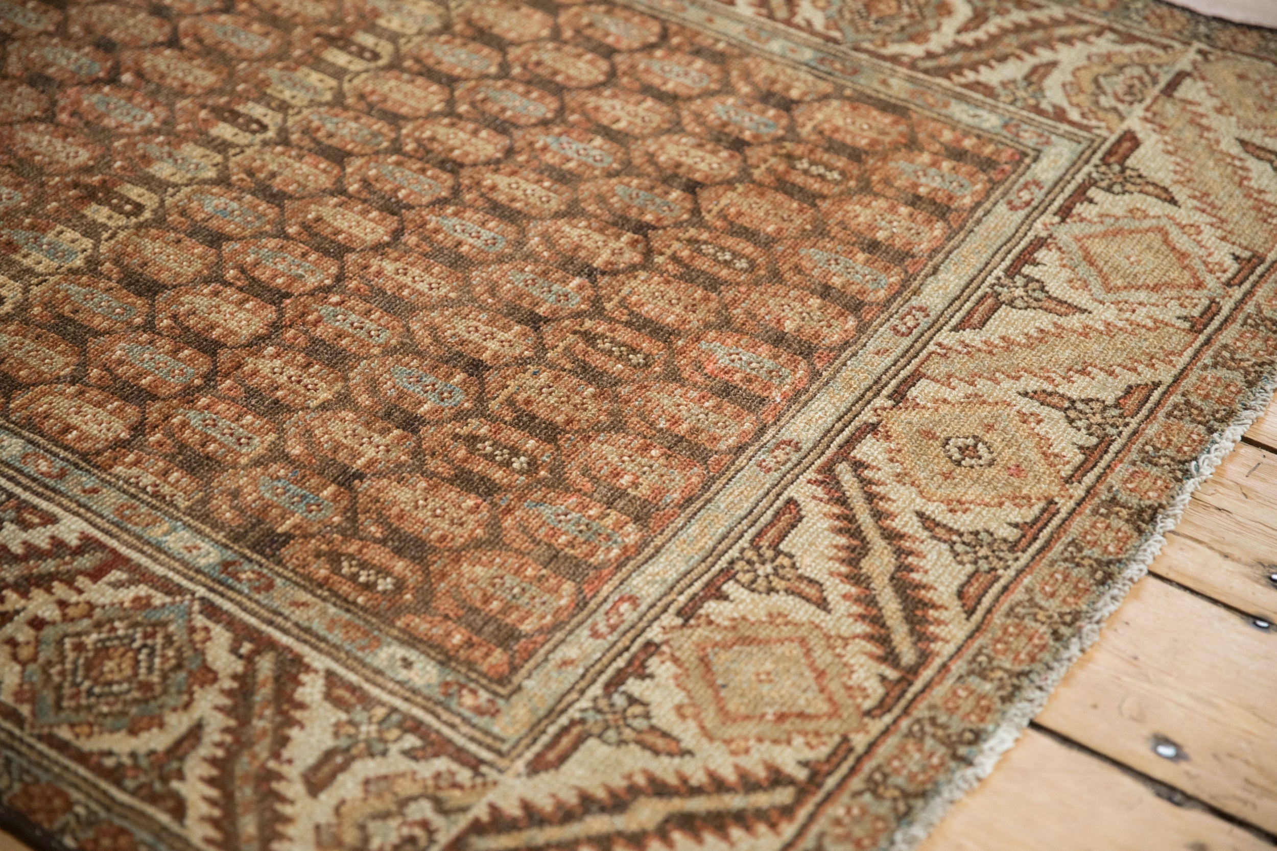 3.5x9.5 Vintage Distressed Hamadan Rug Runner