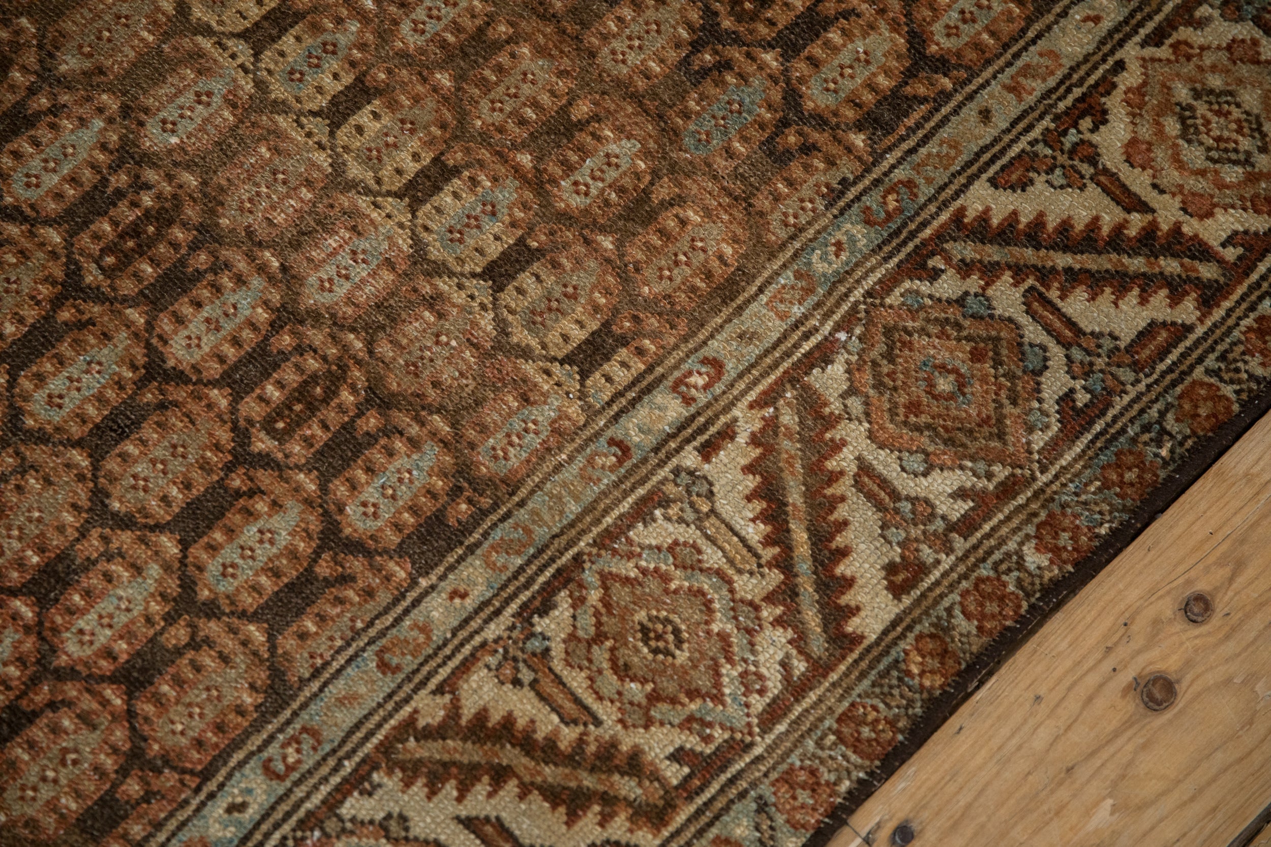 3.5x9.5 Vintage Distressed Hamadan Rug Runner