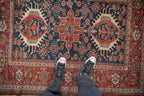 4.5x5.5 Antique Fine Karaja Square Rug