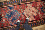 3.5x12.5 Vintage Baktiari Rug Runner