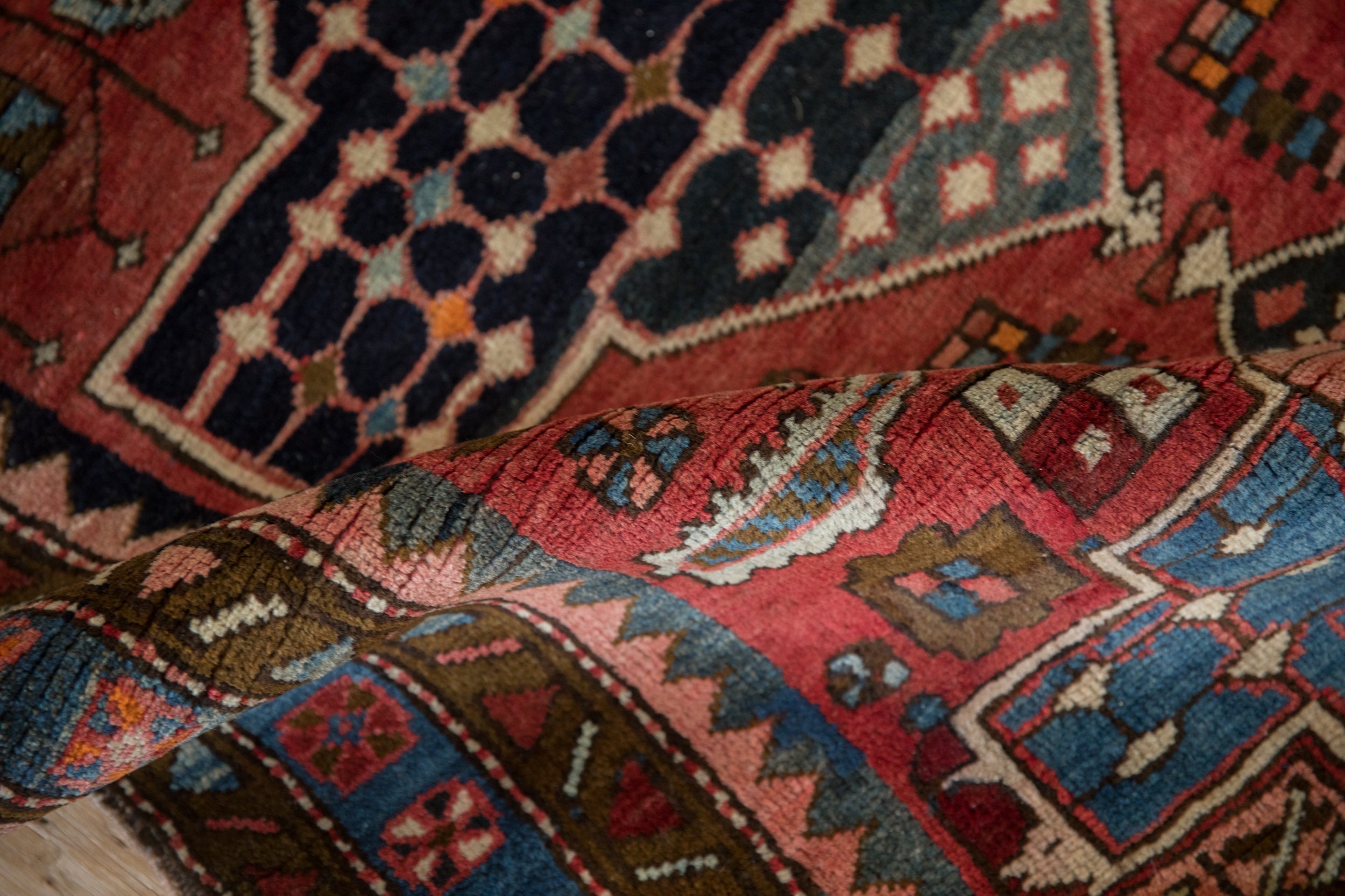 3.5x12.5 Vintage Baktiari Rug Runner