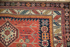 4.5x9 Antique Caucasian Rug Runner