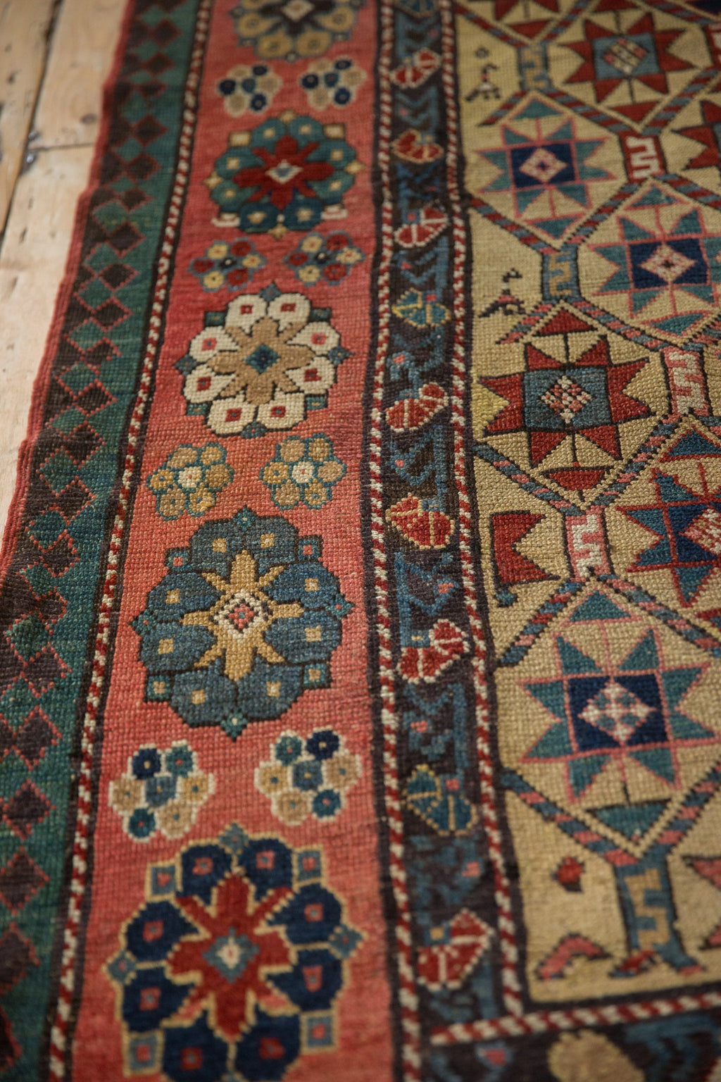 4x11.5 Antique Kazak Rug Runner