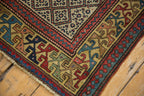 4x9 Antique Caucasian Rug Runner