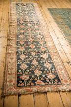 2.5x9 Antique Kurdish Hamadan Rug Runner