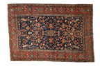 3.5x4.5 Antique Farahan Sarouk Square Rug