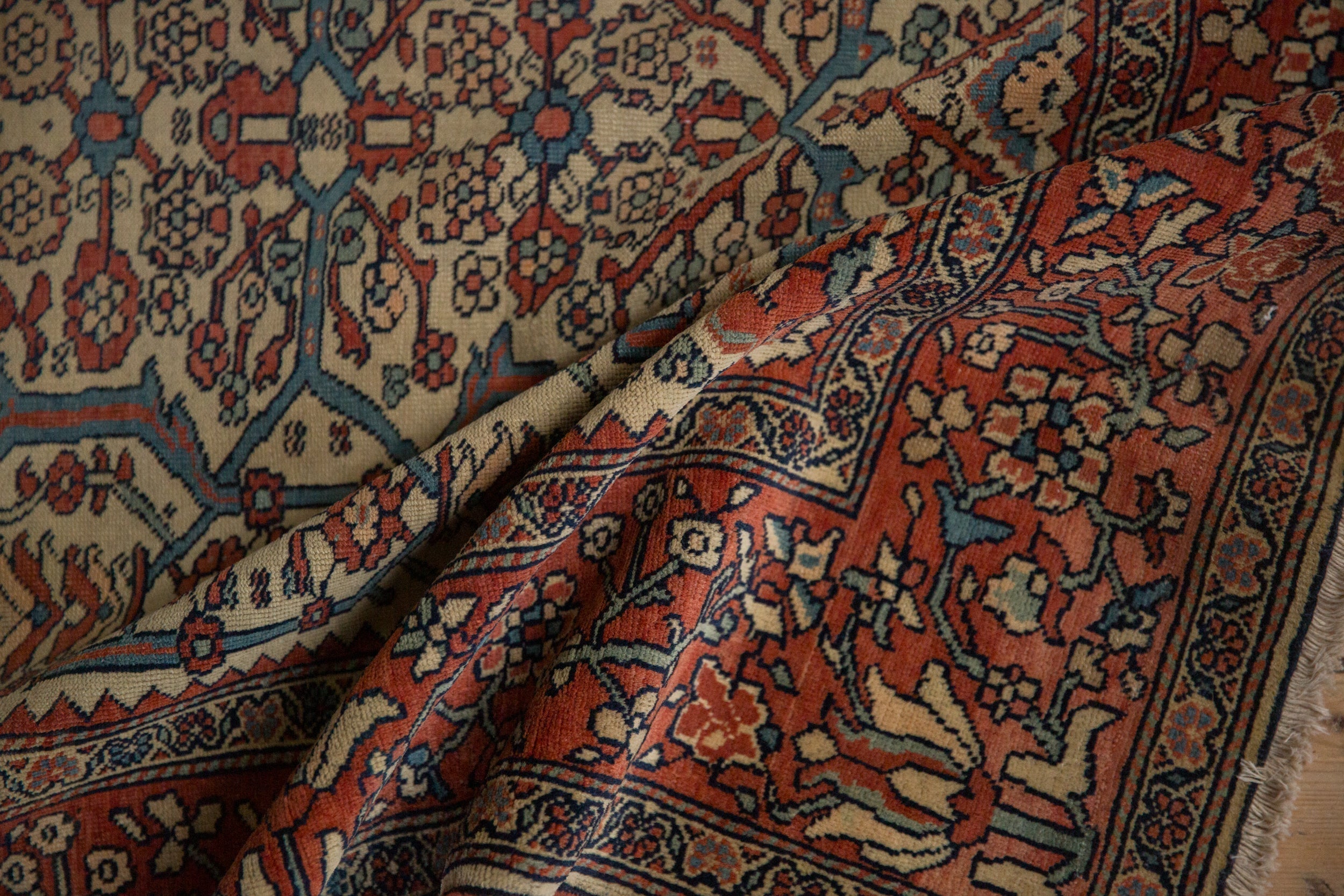 4.5x6 Antique Farahan Sarouk Rug