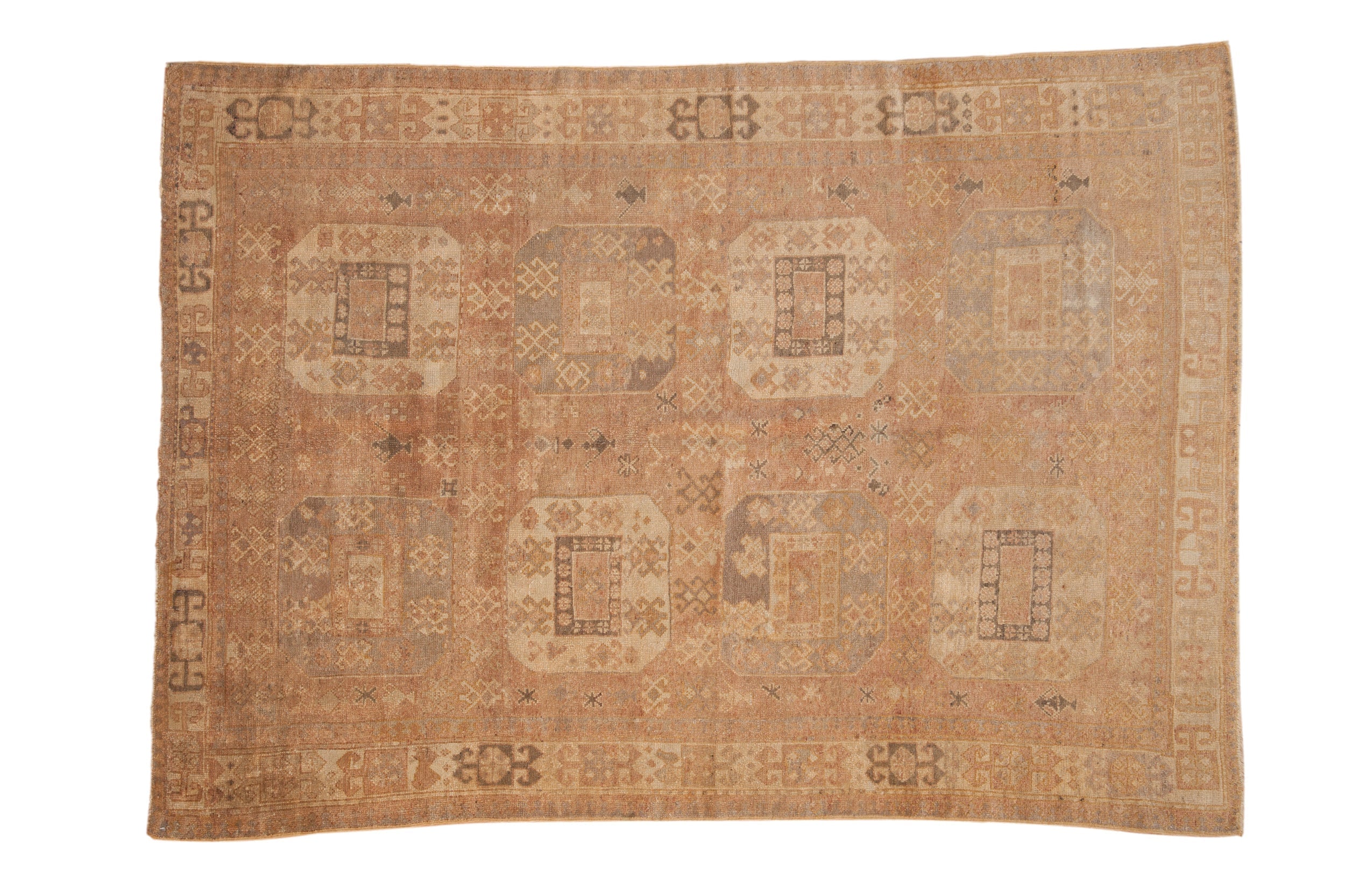 6x8 Vintage Distressed Oushak Carpet