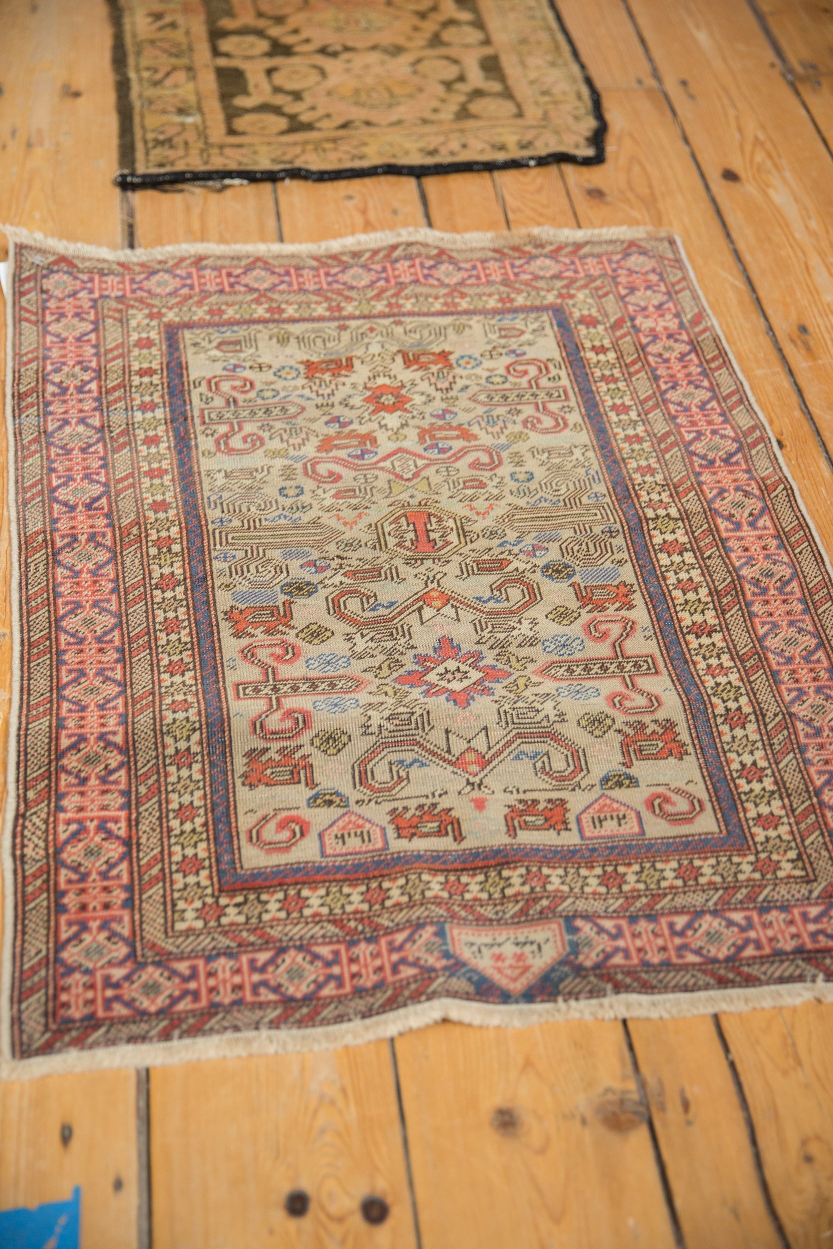 2x2.5 Vintage Shirvan Square Rug Mat