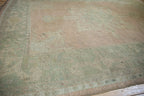 9x11.5 Vintage Distressed Oushak Carpet