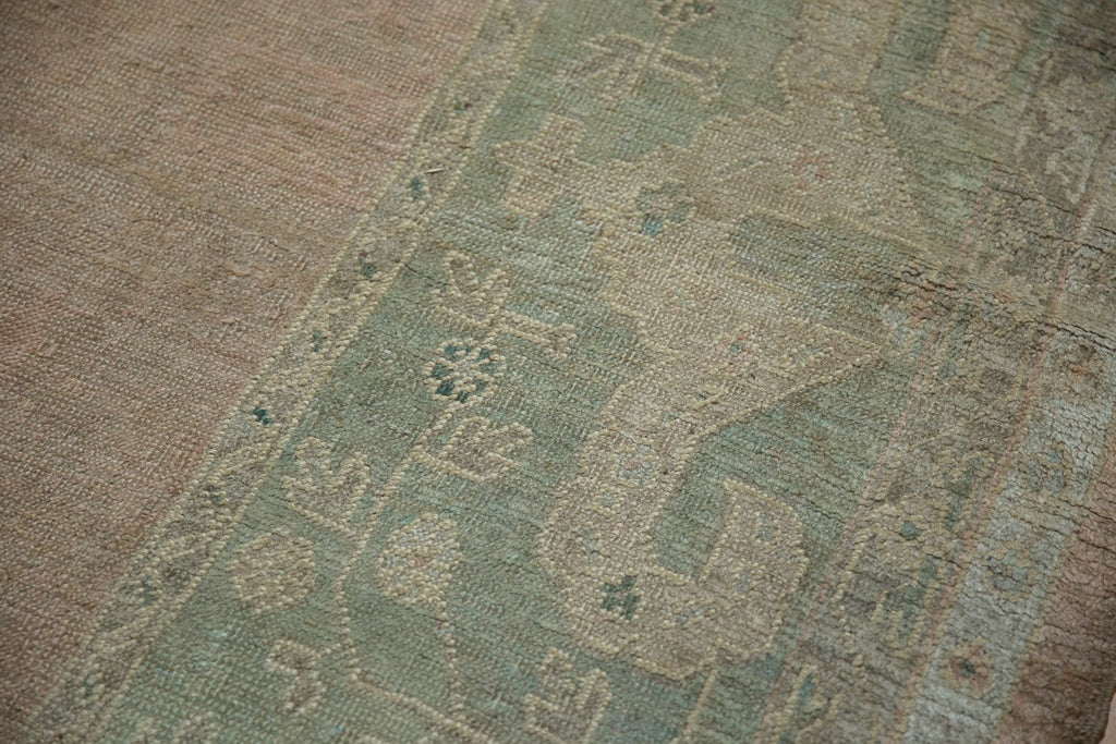 9x11.5 Vintage Distressed Oushak Carpet