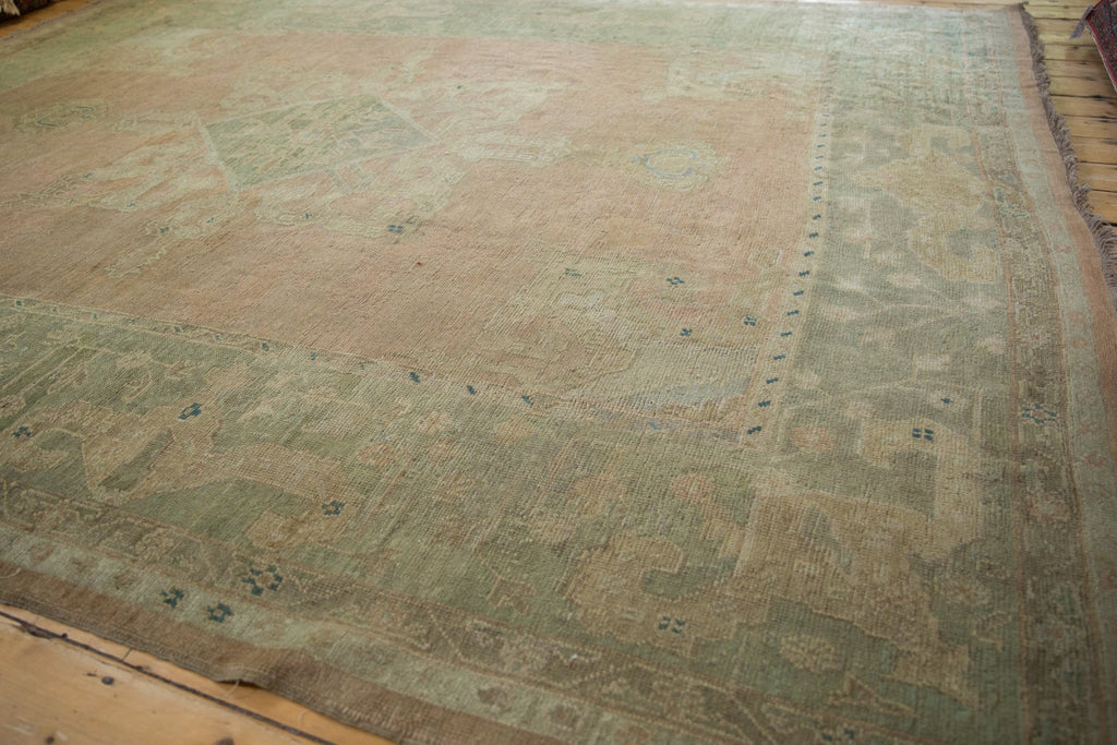 9x11.5 Vintage Distressed Oushak Carpet