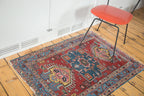 2.5x4 Distressed Heriz Rug
