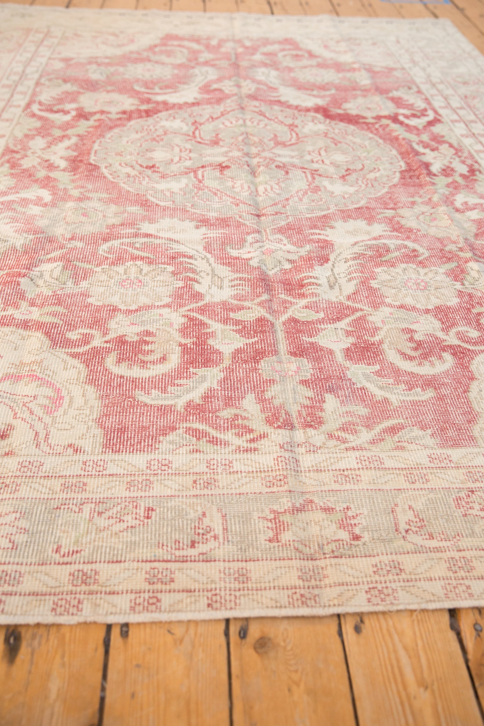 6.5x9 Vintage Distressed Oushak Carpet