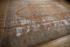 8x11 Antique Distressed Karaja Carpet