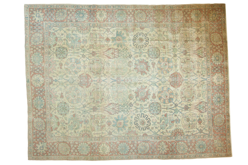 8.5x11.5 Vintage Distressed Tabriz Carpet