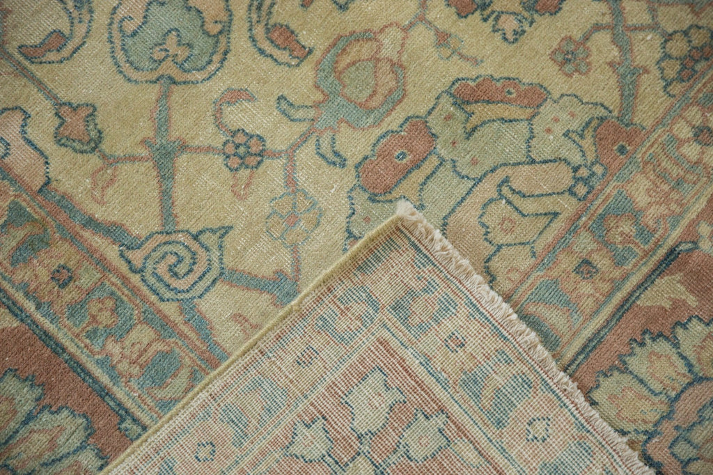 8.5x11.5 Vintage Distressed Tabriz Carpet