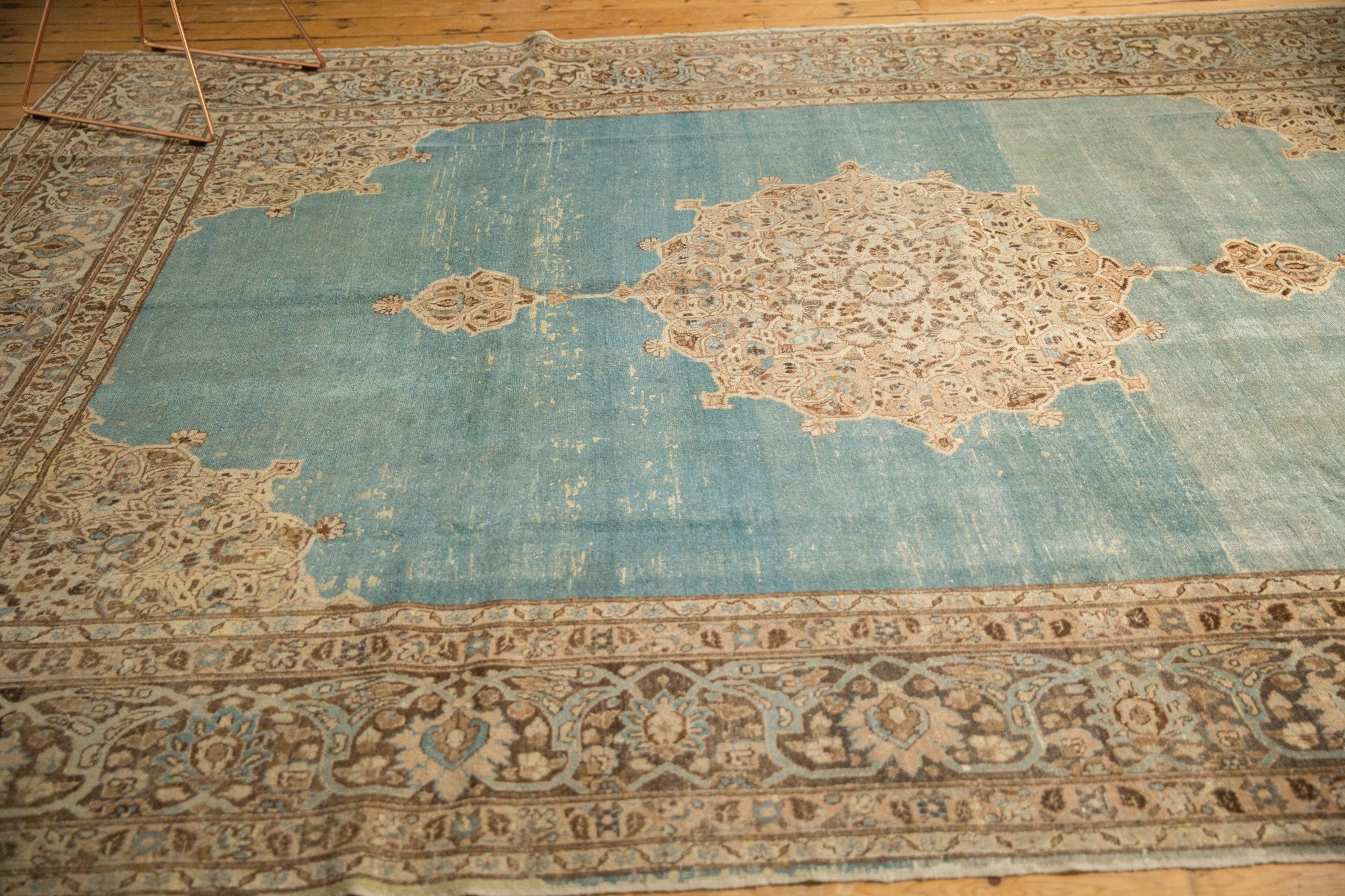 8.5x12.5 Vintage Distressed Tabriz Carpet