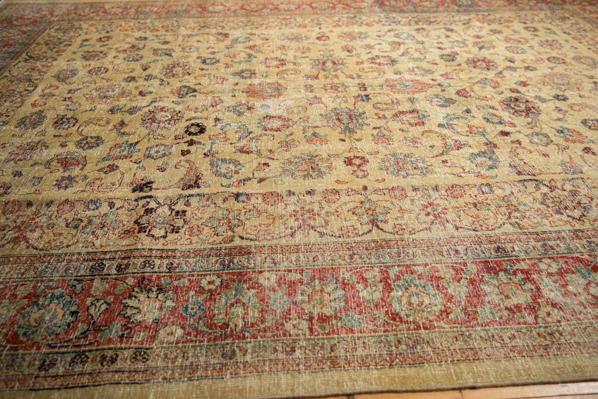 8.5x12 Vintage Distressed Tabriz Carpet