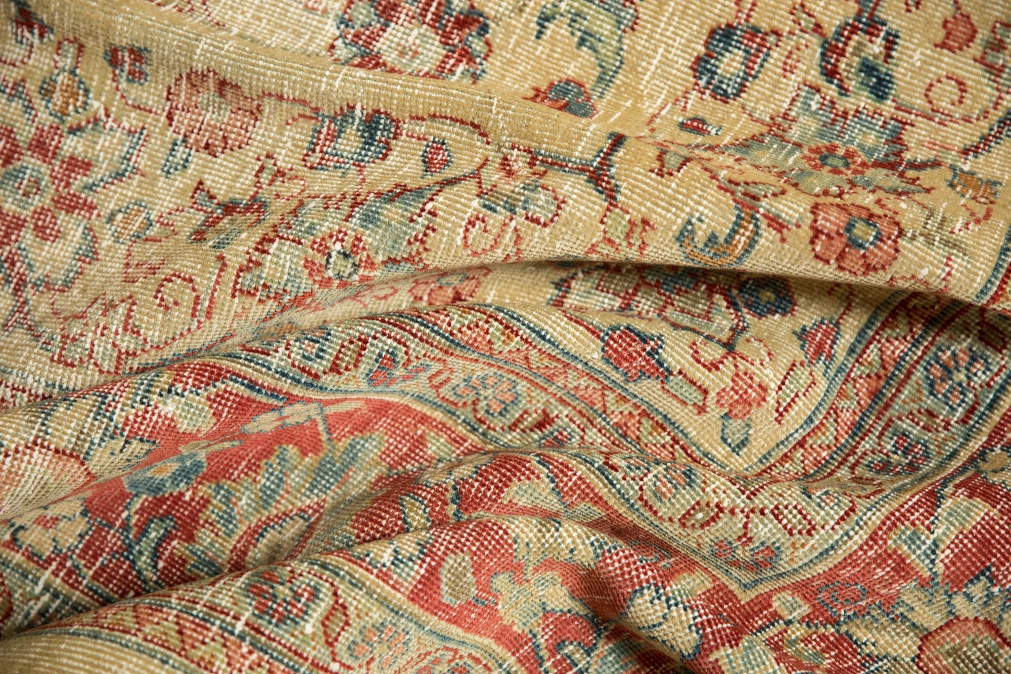 8.5x12 Vintage Distressed Tabriz Carpet
