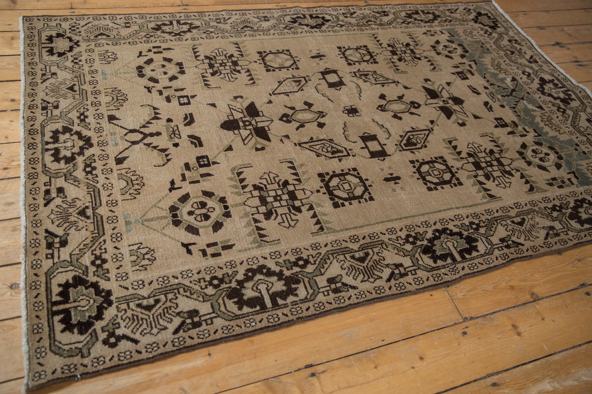 4.5x7 Vintage Distressed Malayer Rug