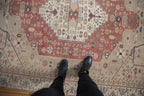 6x9.5 Vintage Distressed Oushak Carpet