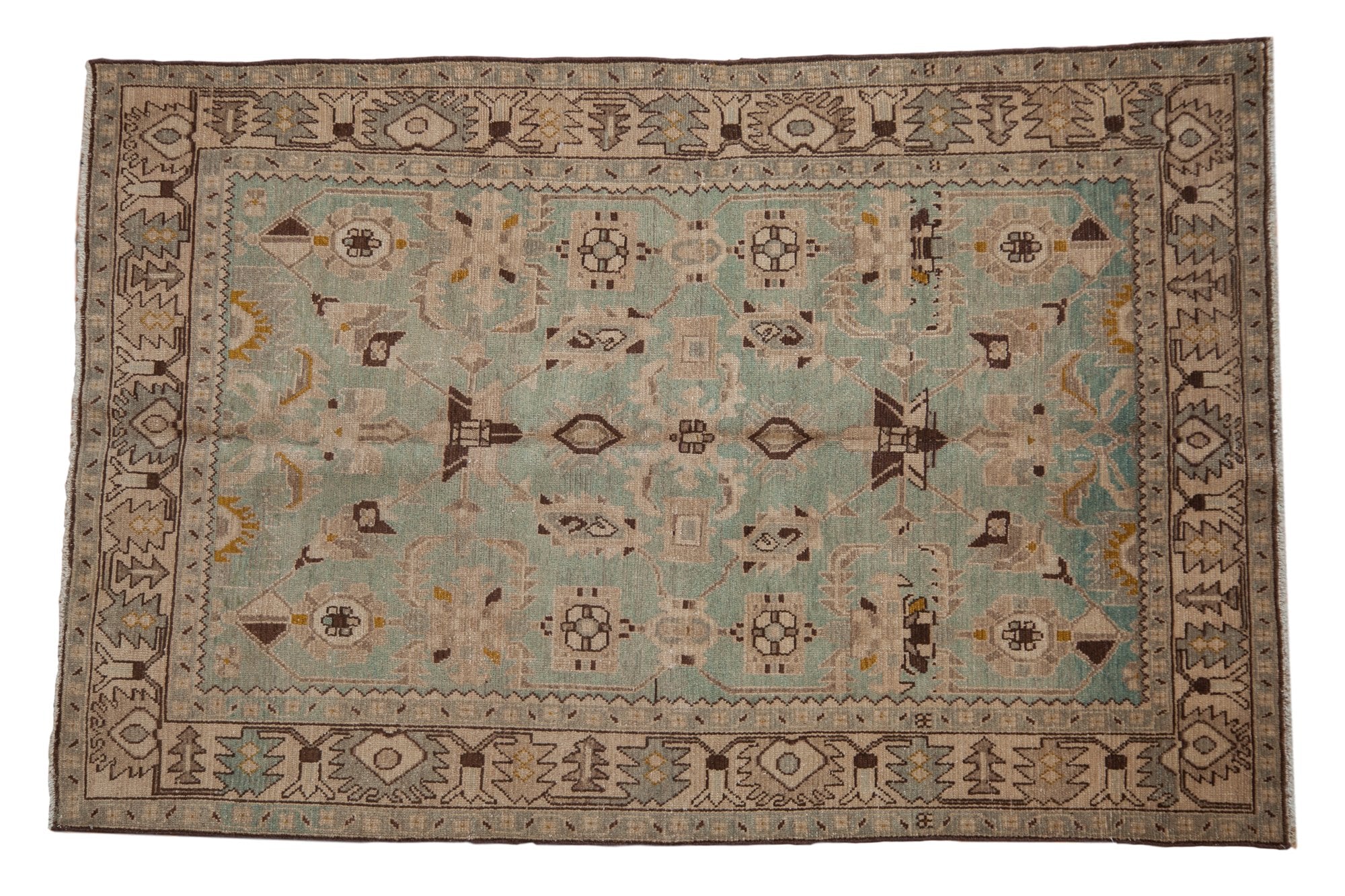 4.5x7 Vintage Distressed Hamadan Rug