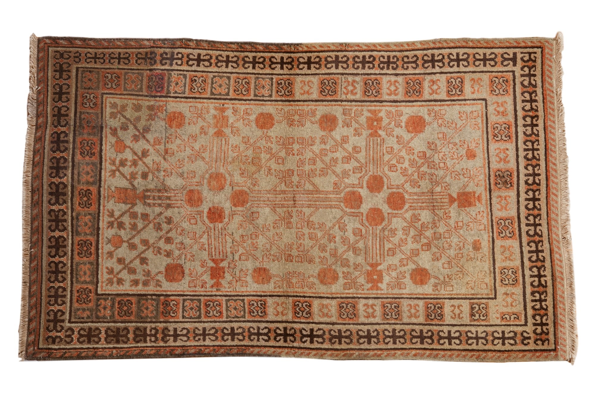 4x6.5 Vintage Distressed Samarkand Rug