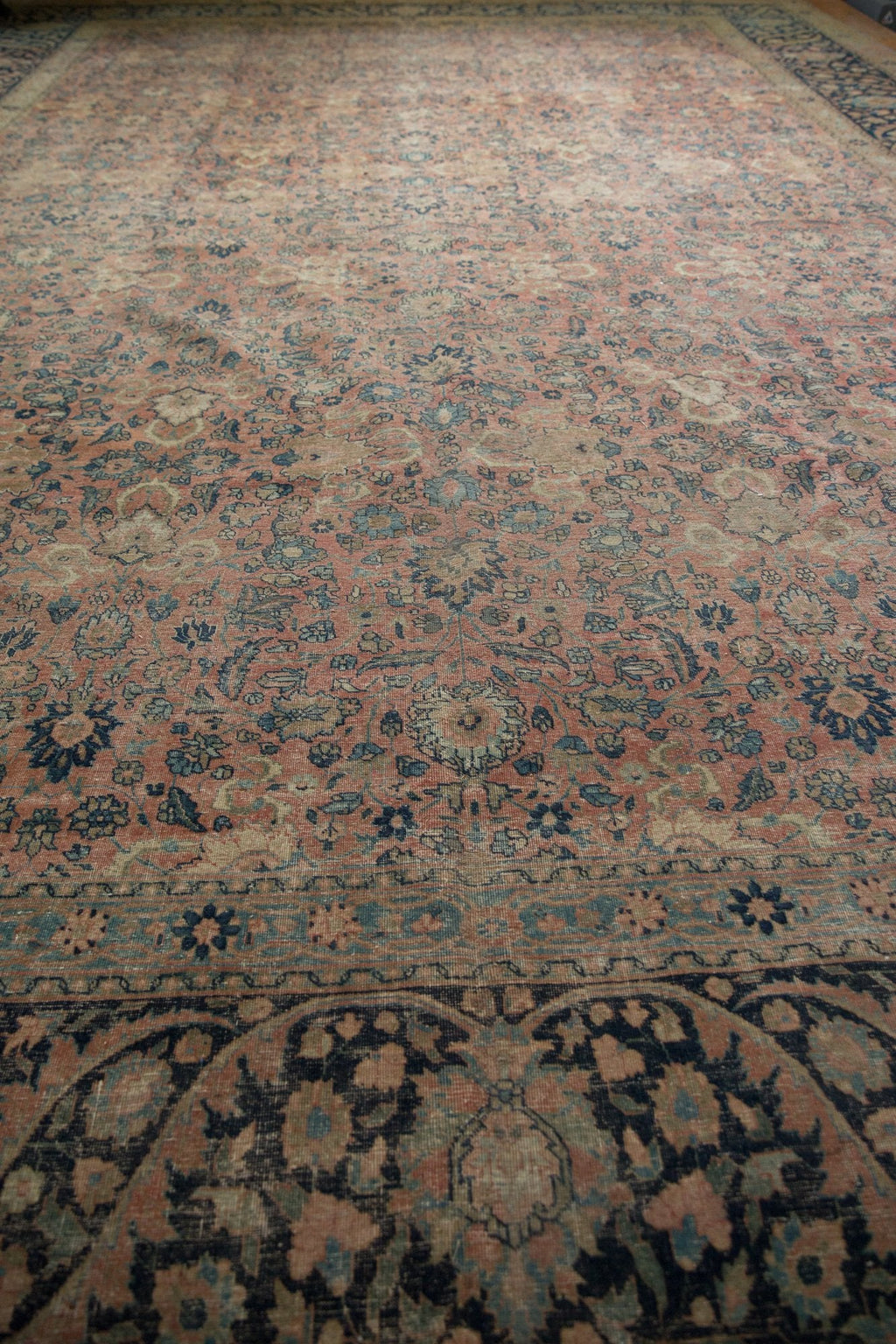 13x18 Vintage Distressed Tabriz  Carpet