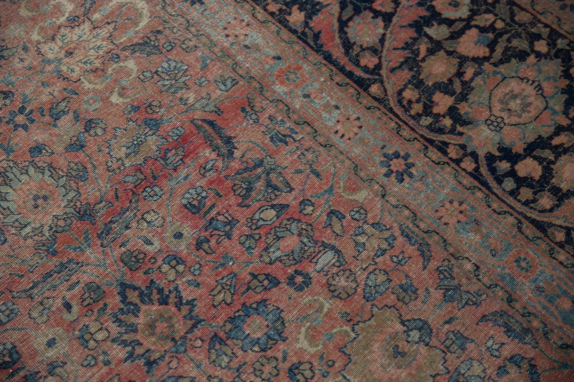 13x18 Vintage Distressed Tabriz  Carpet