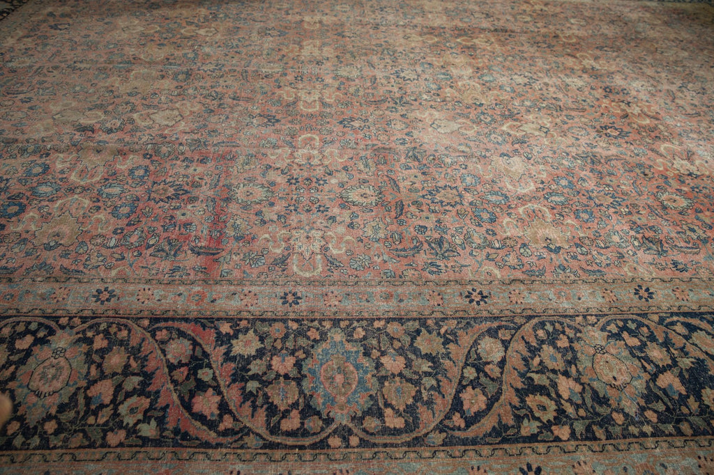 13x18 Vintage Distressed Tabriz  Carpet