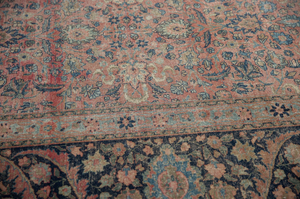 13x18 Vintage Distressed Tabriz  Carpet