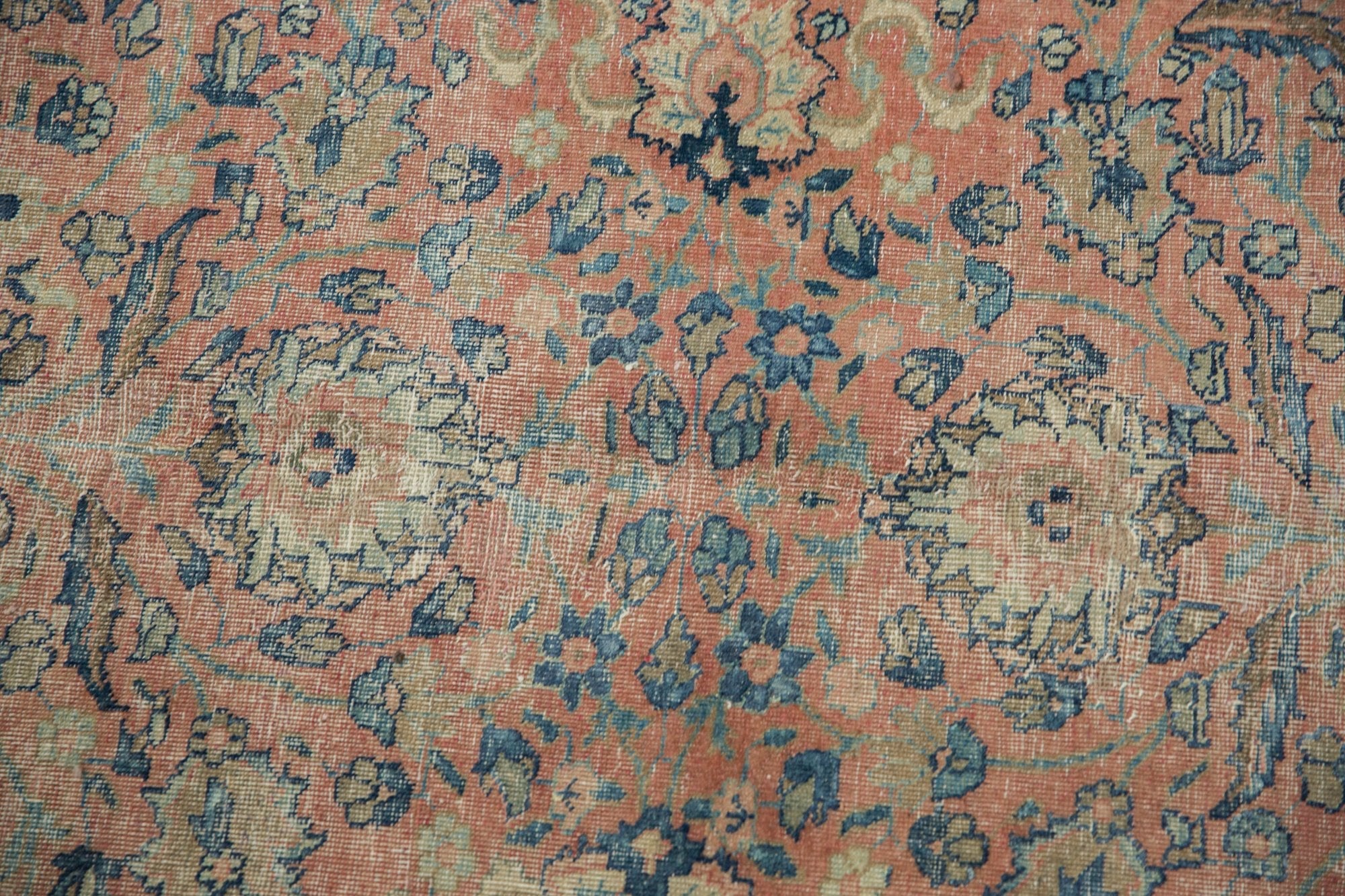 13x18 Vintage Distressed Tabriz  Carpet
