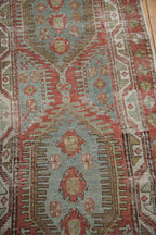 3.5x11 Vintage Distressed Heriz Rug Runner