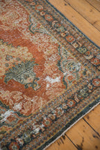 3.5x11.5 Vintage Distressed Mahal Rug Runner