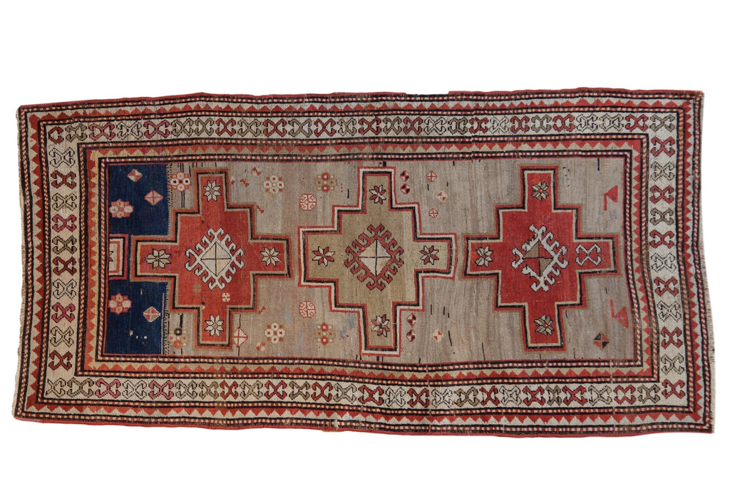 3.5x7.5 Vintage Caucasian Rug Runner