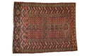 4x5 Antique Turkmen Square Rug