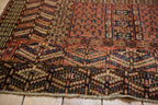 4x5 Antique Turkmen Square Rug